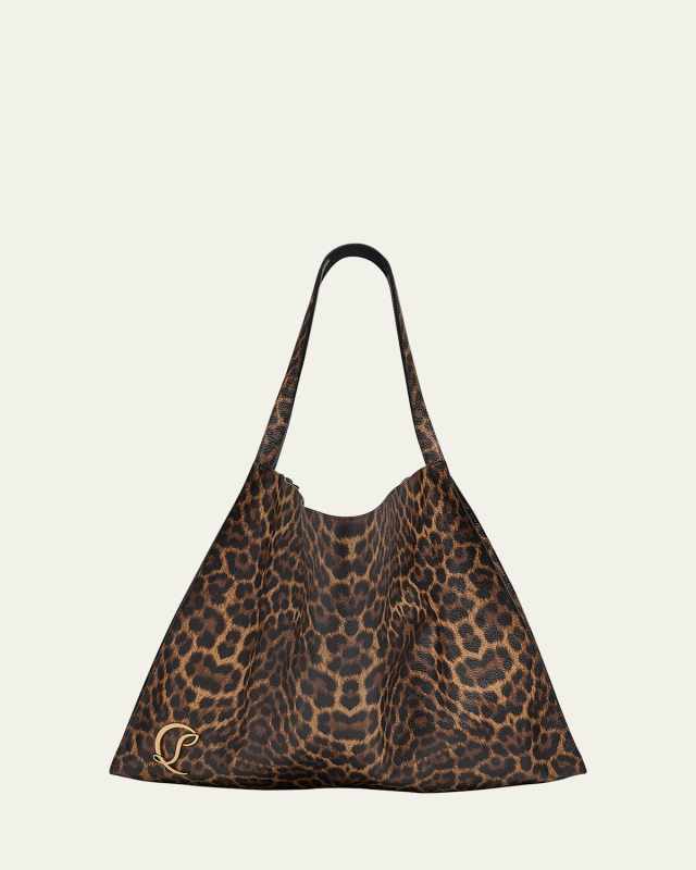 Le 54 Leopard-Print Leather Tote Bag